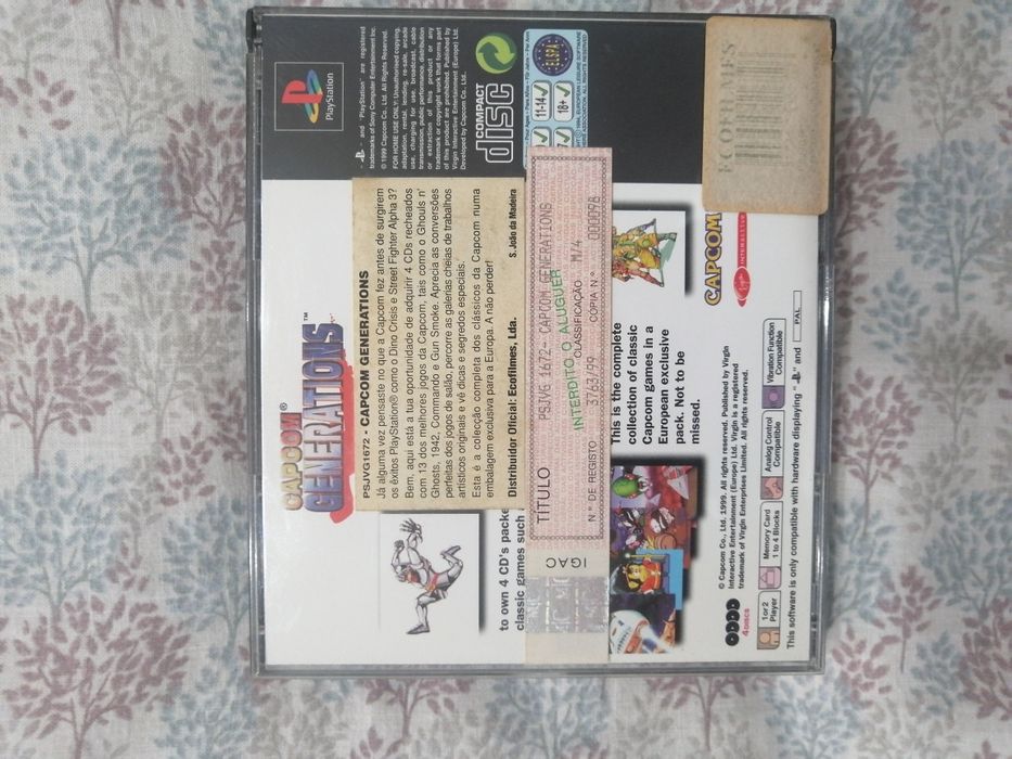 Playstation 1 jogo Capcom Generations
