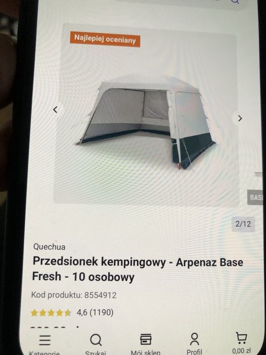 Namiot przedsionek do przyczepy