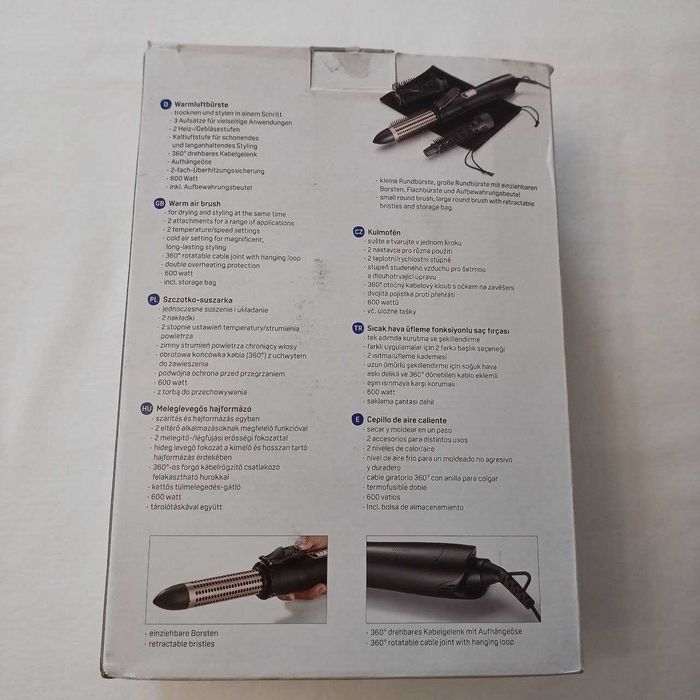 Фен гребінець для укладання волосся 3 насадки.