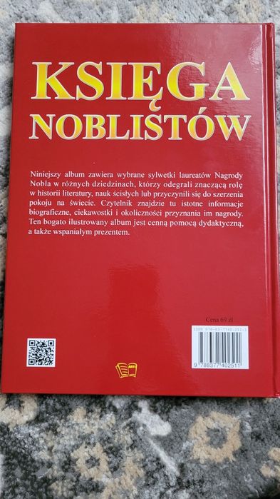 Książka "Księga noblistów"