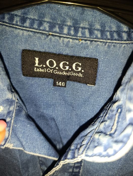 Jeansowa koszula H&M L.O.G.G. rozm. 146 | 100% bawełna