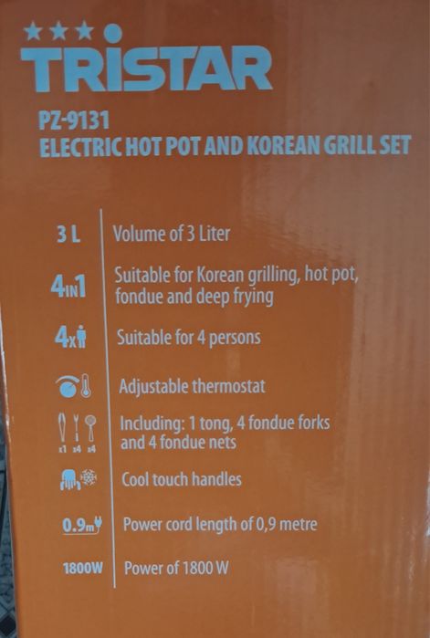 Elektryczny Koreański Grill 1800W 36cm TRISTAR