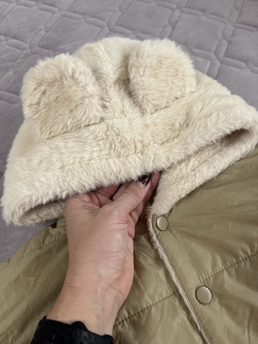 Зимова куртка 92р для дівчинки хлопчика бежева 18-24 міс