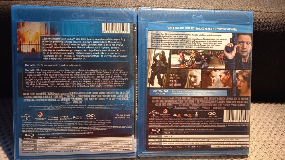 Tożsamość  Bourne a, ultimatum Bourne a,krucjata i dziedzictwo Blu-ray