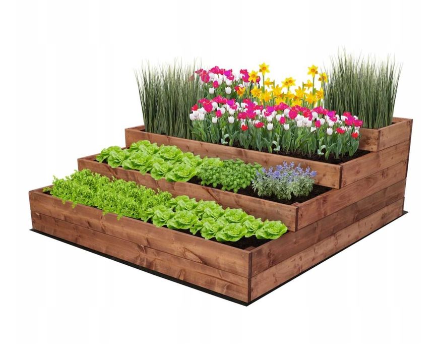 Skrzynie ogrodowe na warzywa warzywniak donica 45x120x120 IMPREGNOWANY