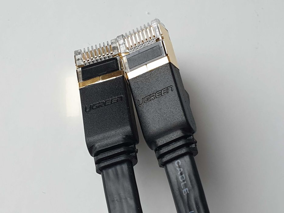 Патч корд  Cat 7 STP кабель інтернет  плоский 10 Гбіт/с Ugreen  1м