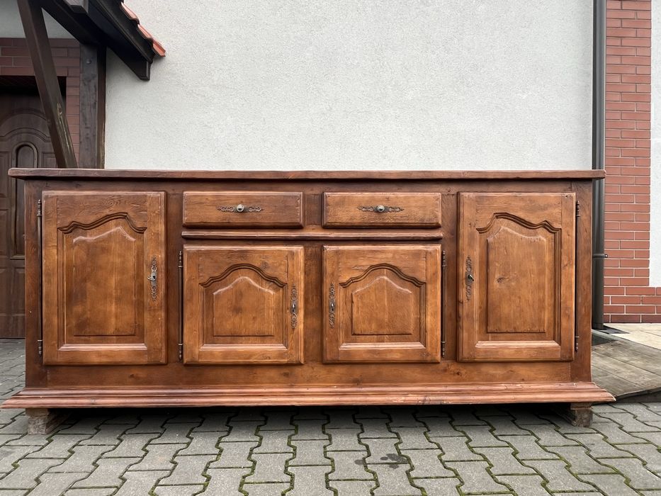 Duża, lita komoda dębowa, 100% drewna
