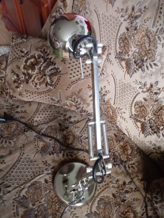 Lampa stojąca Ikea biurkowa srebrna