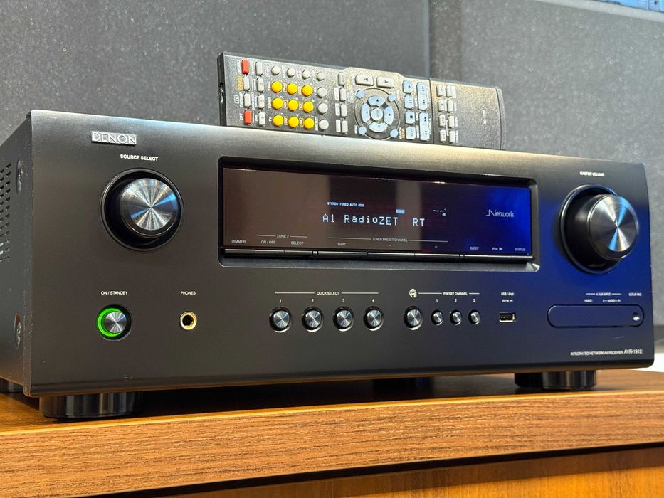 Amplituner 7.1 - DENON AVR-1912 +Pilot - Bluetooth USB HDMI NET 460wat