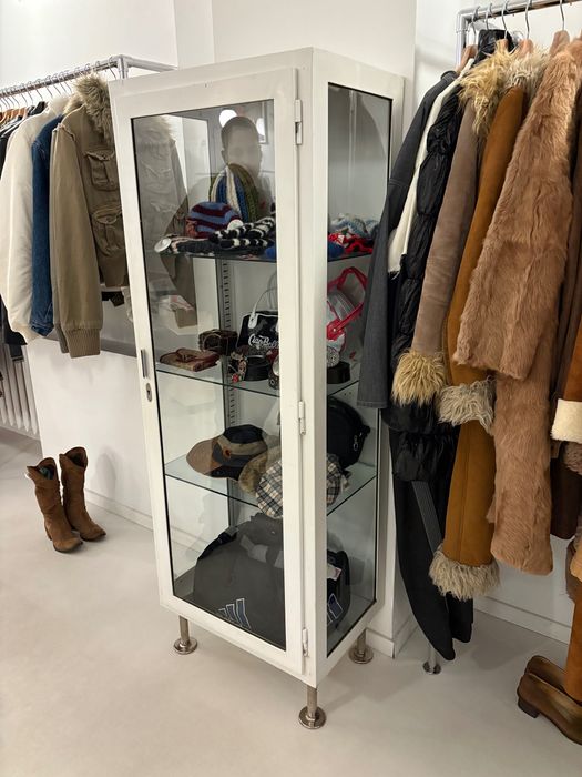 witryna szklana / gablotka / vintage industrialna retro metal + szkło