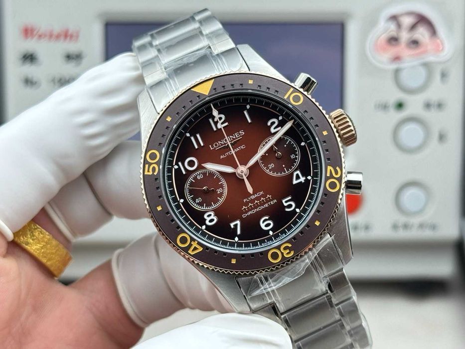 Годинник автоматичний Longines Spirit Flyback Skóra Ø42mm bracelet