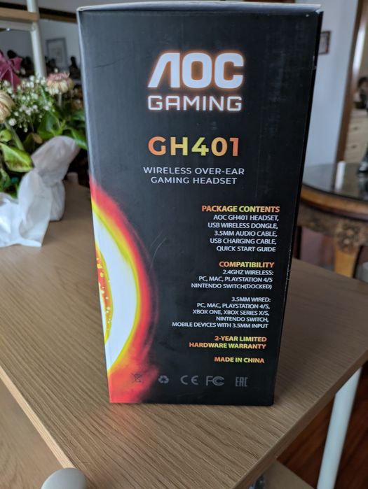 Headphones AOC Gaming Sem Fios