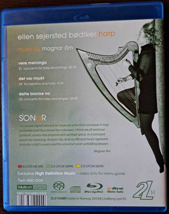 Ellen Sejersted Bodtker SONaR SACD + Blue-Ray Audio.