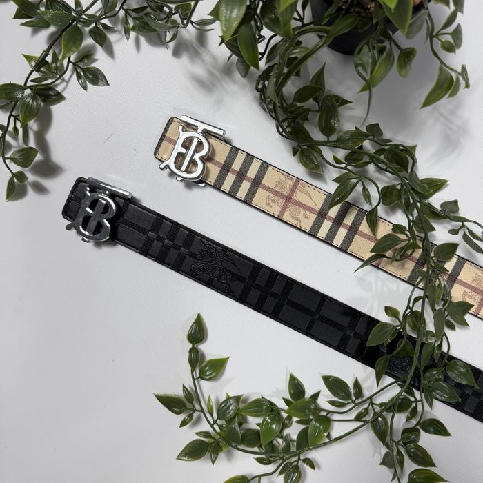 Ремінь Burberry 2-ох сторонній 110 CM ремень барбері барбери клетка
