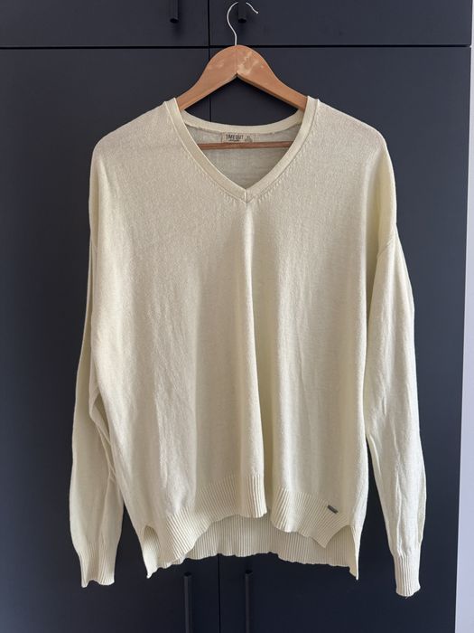 Żółty masełkowy sweterek sweter XL