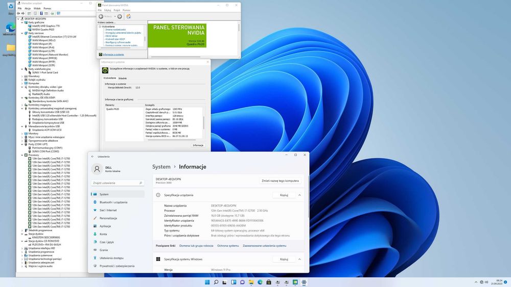 NOWY DELL Precision 3660 i7 ,12gen 32gbddr5, ssd 1 Tera, gwarancja