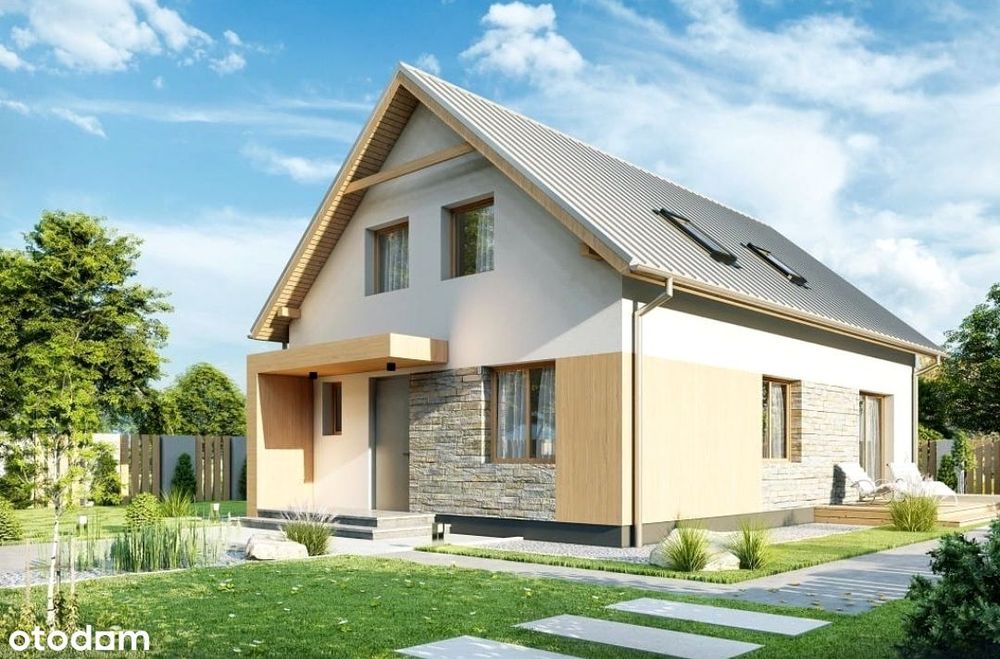 Dom wolnostojący pod lasem z widokiem na góry