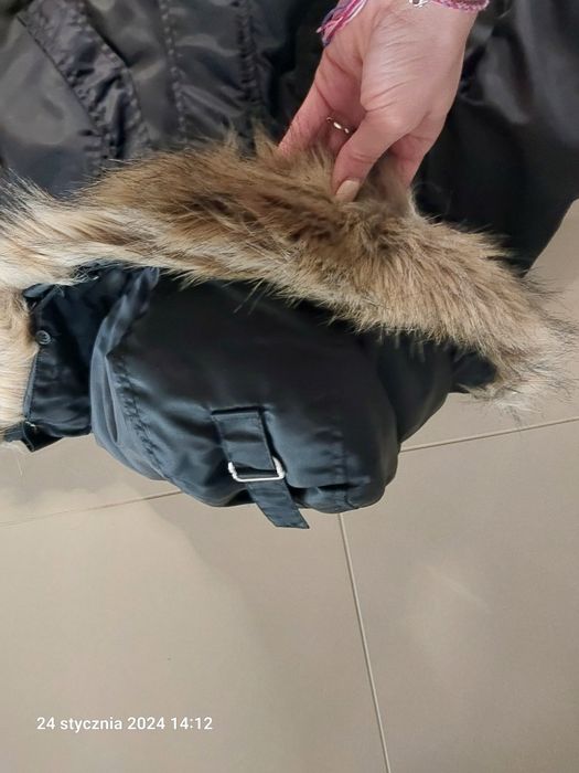 Kurtka zimowa parka czarna XS Cropp