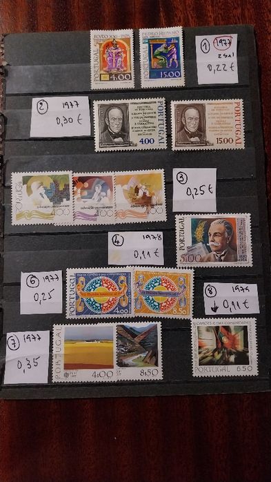 Selos Portugal-Outras séries completas-Déc 70/80
