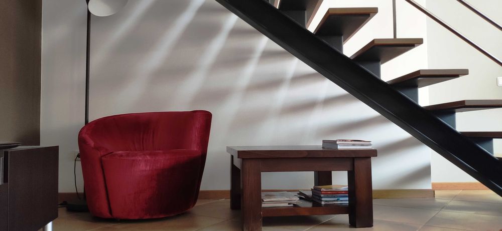 Cadeirão STATUS BALI em tecido mirage VERMELHO