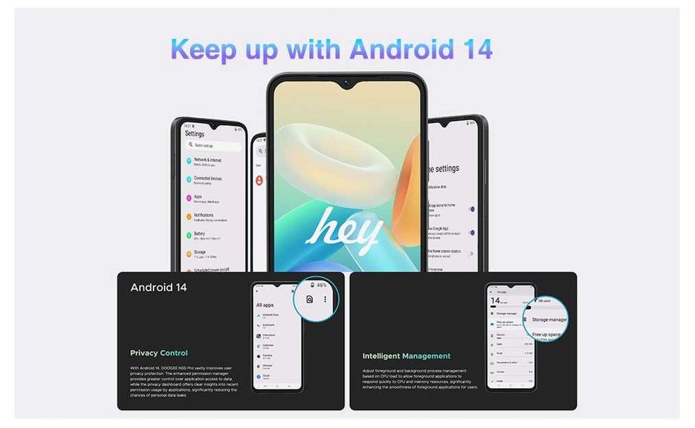 DOOGEE N55PRO Smartfon 16GB+256GB 6.56”5150mAh 13MP Android14
