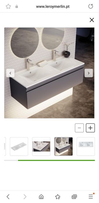 Lavatório duplo cerâmica