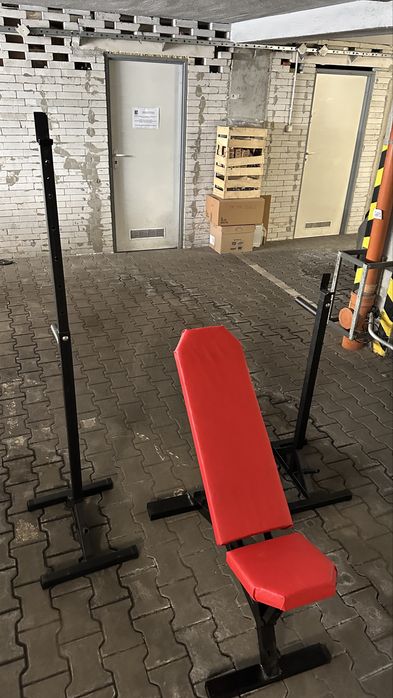 Lawka Stojaki 100kg silownia gryfy obciazenie