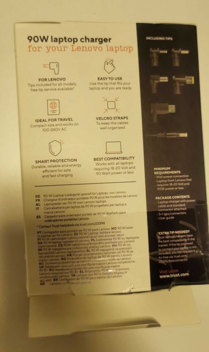 Zasilacz do laptopa Lenovo, Trust Maxo 90W