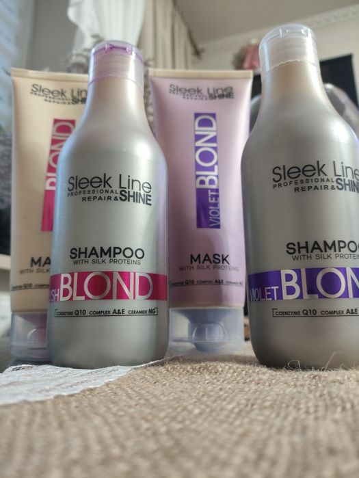 Zestaw szampon + maska Sleek Line Blond