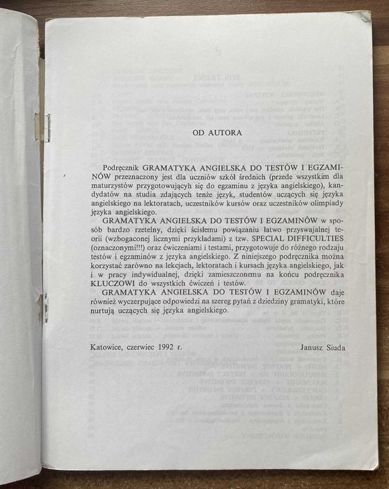 Gramatyka angielska do testów i egzaminów. Janusz Siuda