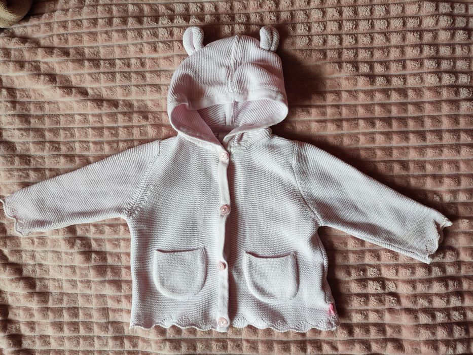 Sweterek z uszkami pudrowy róż Jasper J Conran