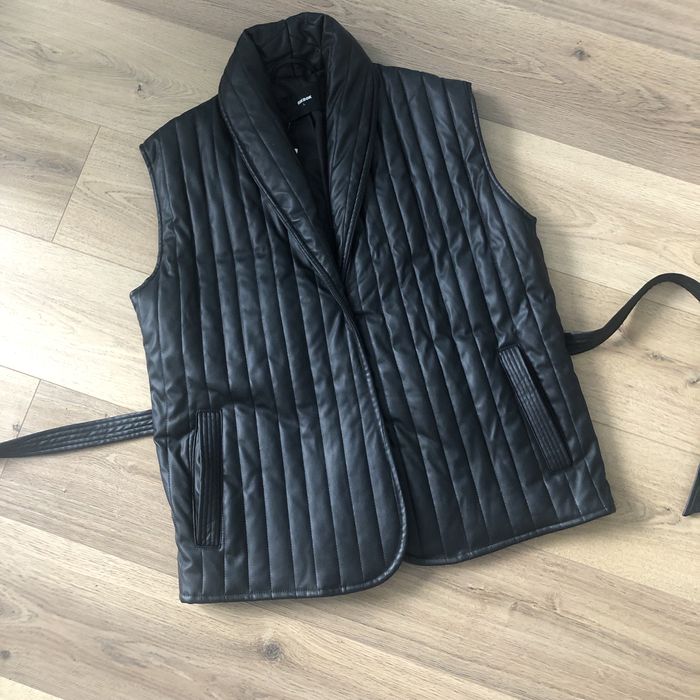 Czarna, pikowana kamizelka ala skórzana Bik Bok, OJ Nellie