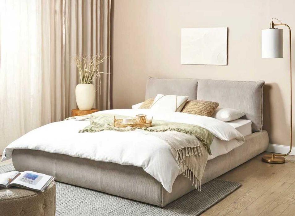 Cama Bombazine BELIANI 160x200 Taupe