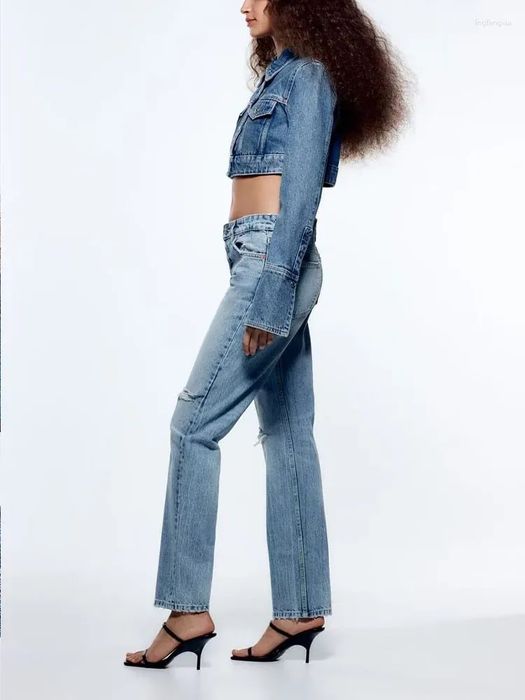 Zara нові фірмові джинси з біркою , блакитні, прямі new S