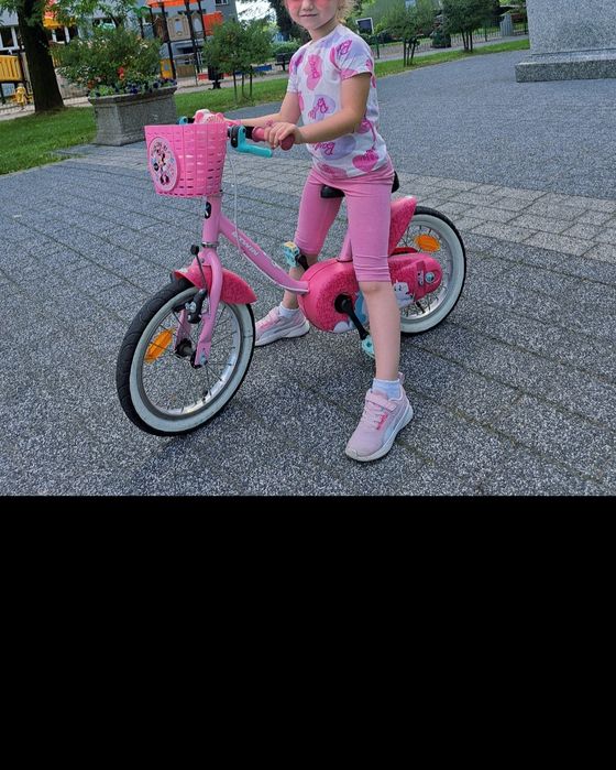 Rower Btwin 14 cali + kółka boczne i rączka