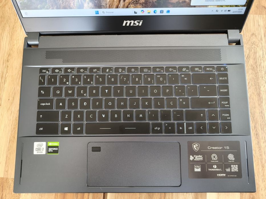 MSI Creator 15 i7-10875H,32gb,512gb, NVIDIA 1660 Ti 6gb