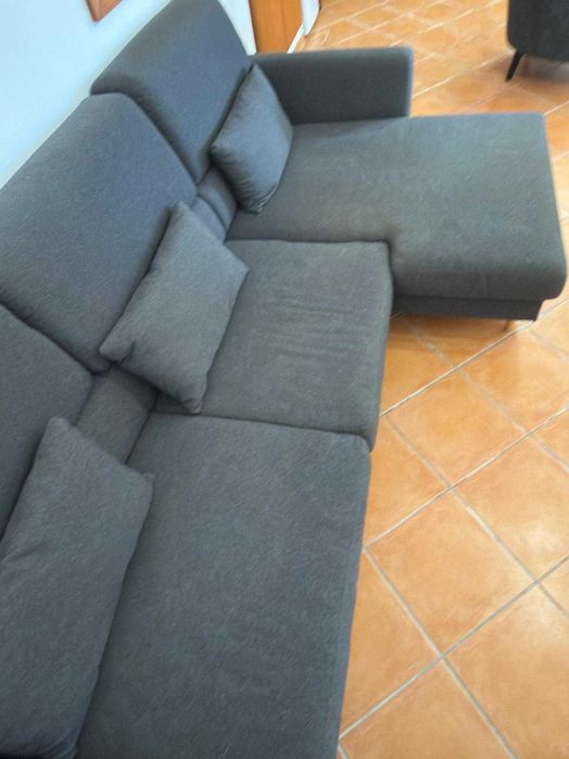 Sofá IKEA SLATORP 3 Lugares c/ Chaise Longue – Cinzento Escuro
