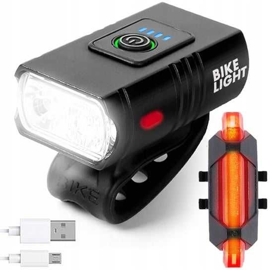 Lampka Rowerowa 800 lm + Tylna Lampka