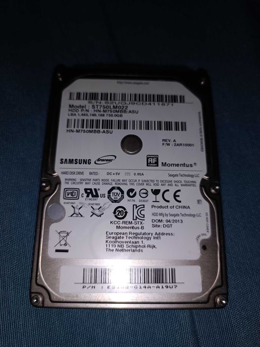 Disco duro 750gb Samsung 2.5 sata