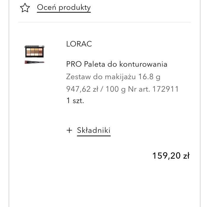 LORAC PRO Conceal/Contour Palette + Pędzel - Kupiona w Douglas z
