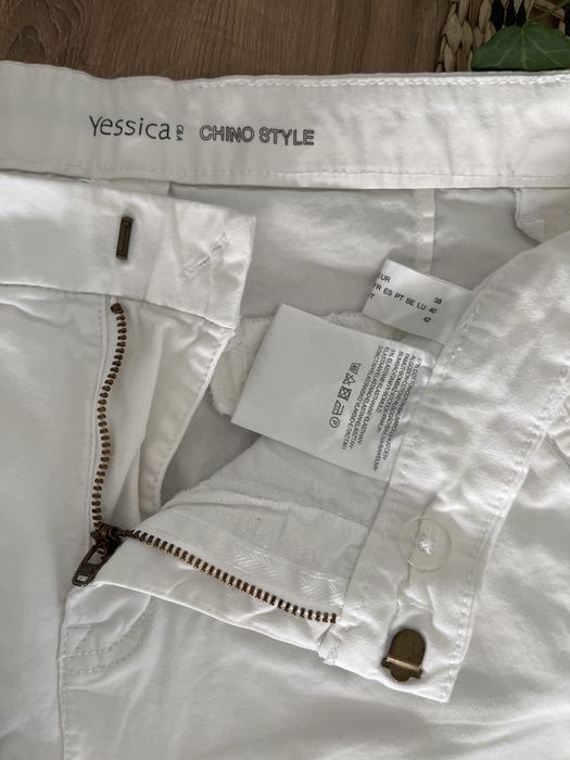 Spodnie chinos  białe c&a r. 38