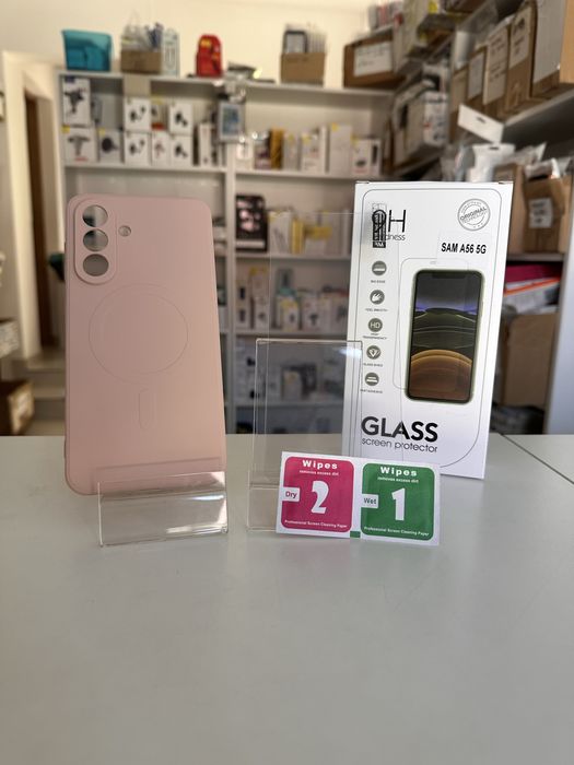 Etui Silicon MagSafe + SZKŁO do SAMSUNG GALAXY A56 5G