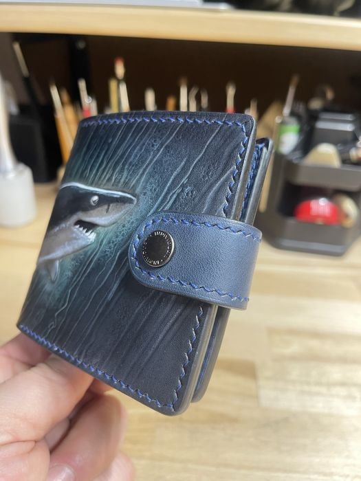 Чоловічий шкіряний гаманець,натуральна шкіра,ручна робота подарунок