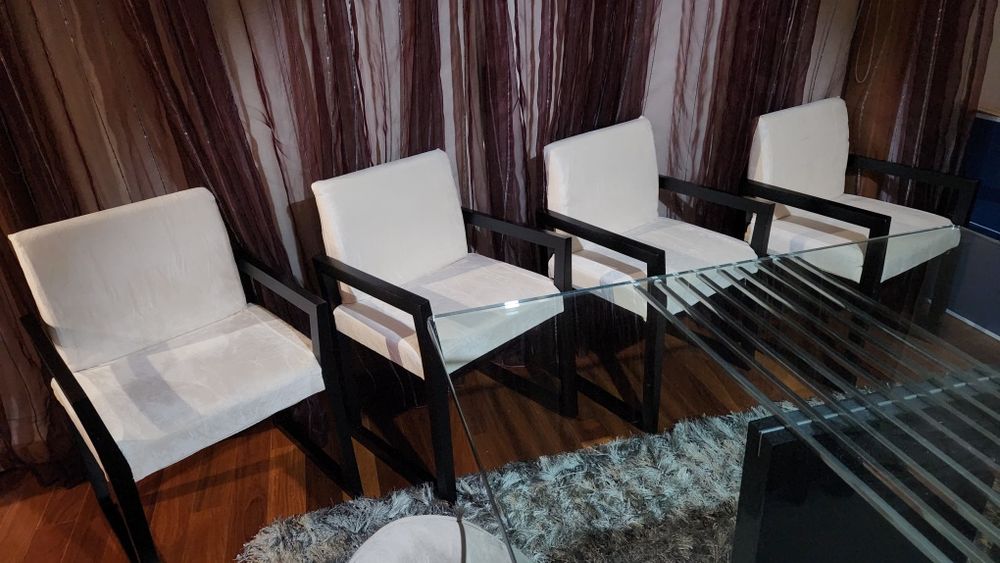 Cadeira jantar em lacado preto mate [3 cores]