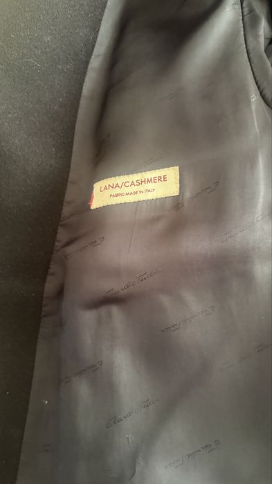 Sobretudo Emidio Tucci Lã Caxemira Preto 56 XXL Made Italy
