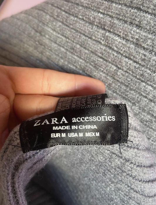 Cachecol de Malha Grossa Cinzento