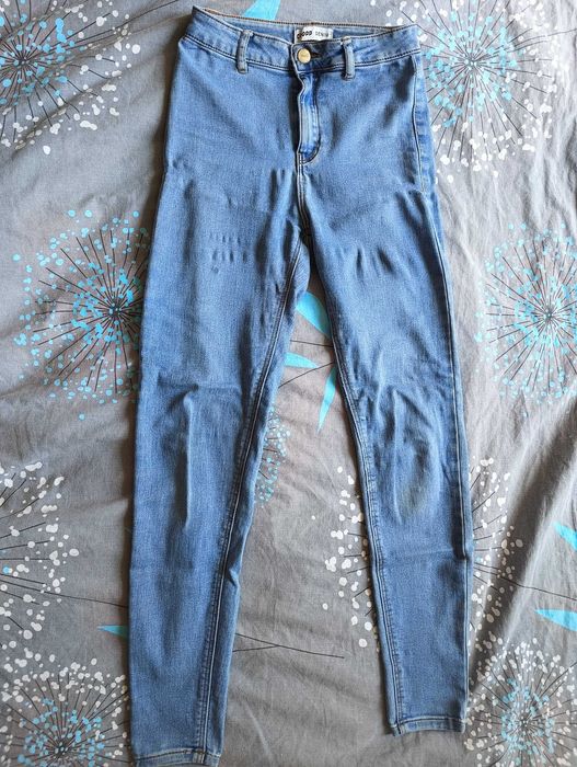 Jeansy niebieskie jasne, skinny XS