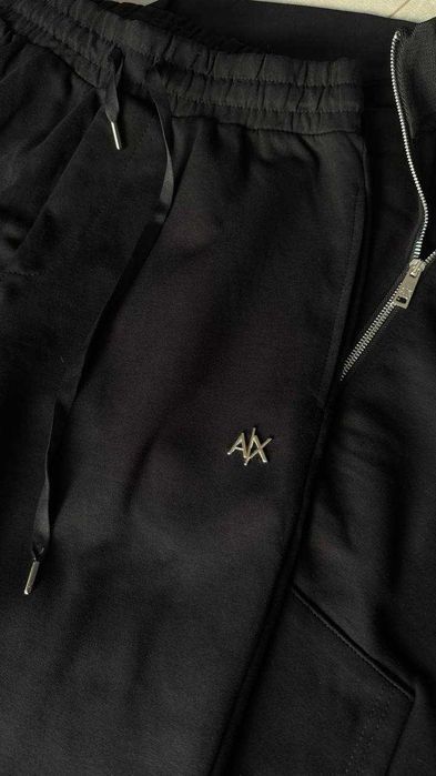 Чоловічий Мужской Спортивний костюм Armani Black A/X