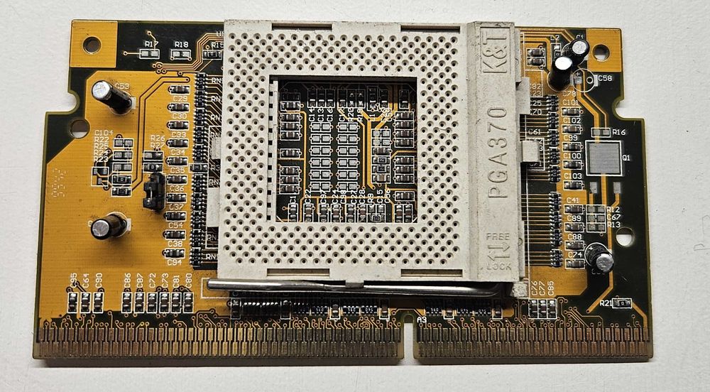 Przejściówka ze Slot 1 na Socket 370 Retro PC