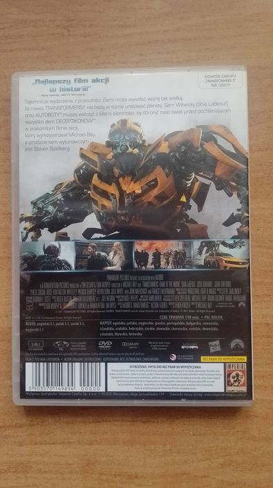 Płyta DVD Transformers 3